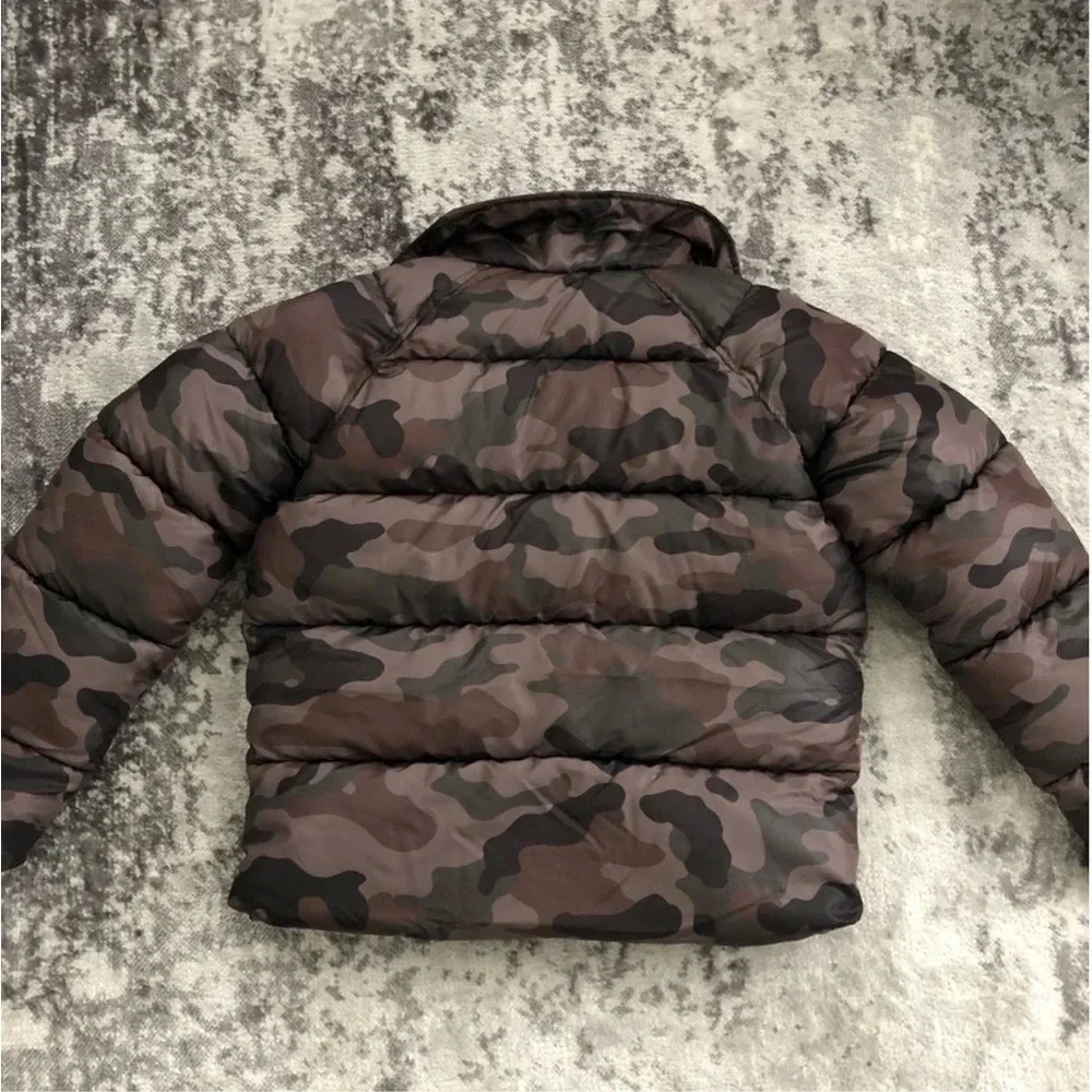 New Nordstrom BP Olive Italy Camo Print Puffer jacket camouflage streetwear zip